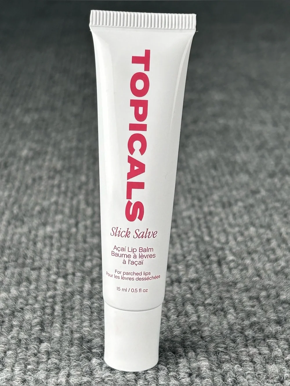 TOPICALS Slick Salve Açaí Lip Balm 0.5 oz Full Size Hydration Ceramides NWOB